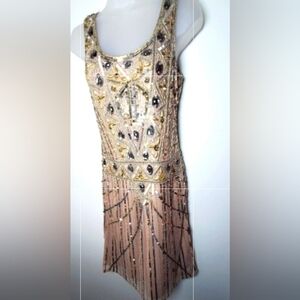 Frock And Frill Beaded Mini Dress